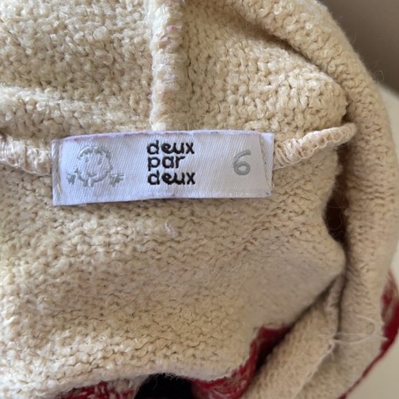 Deux Par Deux Girls Christmas Sweater Size 6 - Picture 8 of 8